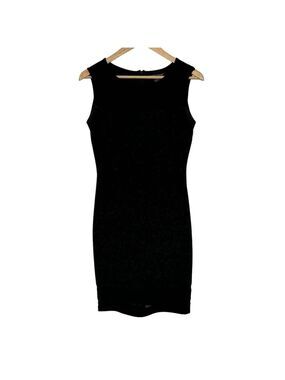 Frank Lyman Cocktail Dress Womens 8 Black Shimmer Fitted Bodycon Party Event EUC